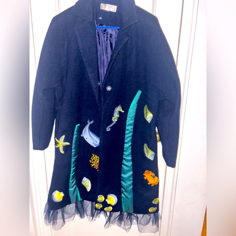 Zara coat with sea shells and lace